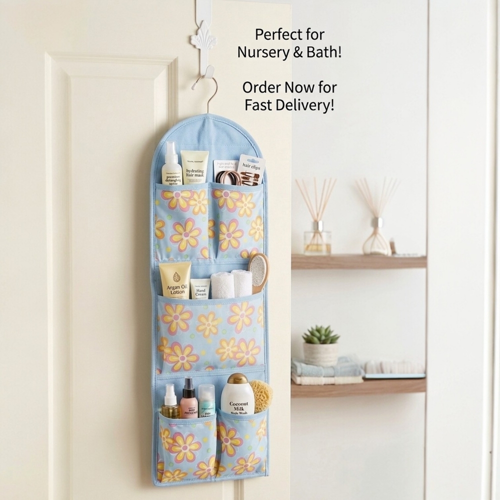 Avon Retro Floral Hanging Travel Organizer Makeup & Toiletry Case Nursery Case